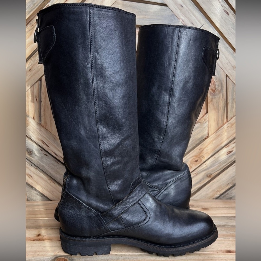 Fiorentini + Baker Women's Jules Jade D Leather Knee Riding Moto Zip Up Boots 6 - Picture 11 of 16